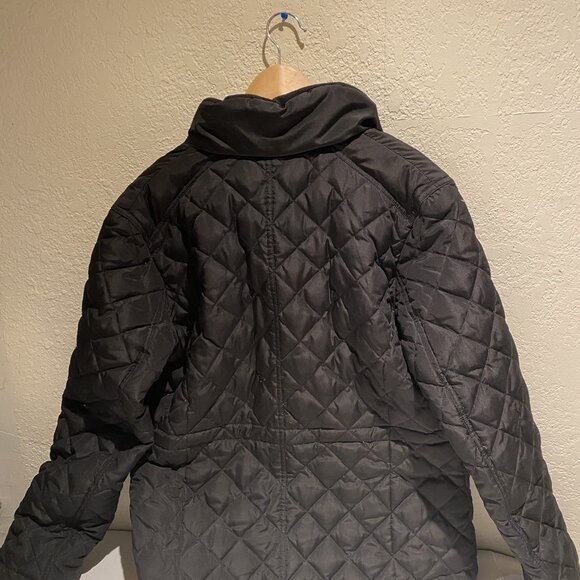 Nine West Women’s M Black Quilted Puffer Jacket Down Feather Full Zip Classic - Picture 3 of 3
